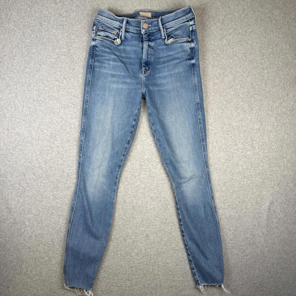 Mother Women's Size 26 High Waisted Vamp Fray Blue Jeans